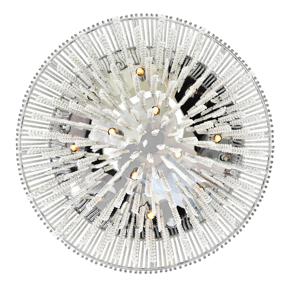 Claire 12 Light Drum Shade Chandelier With Chrome Finish. Picture 5