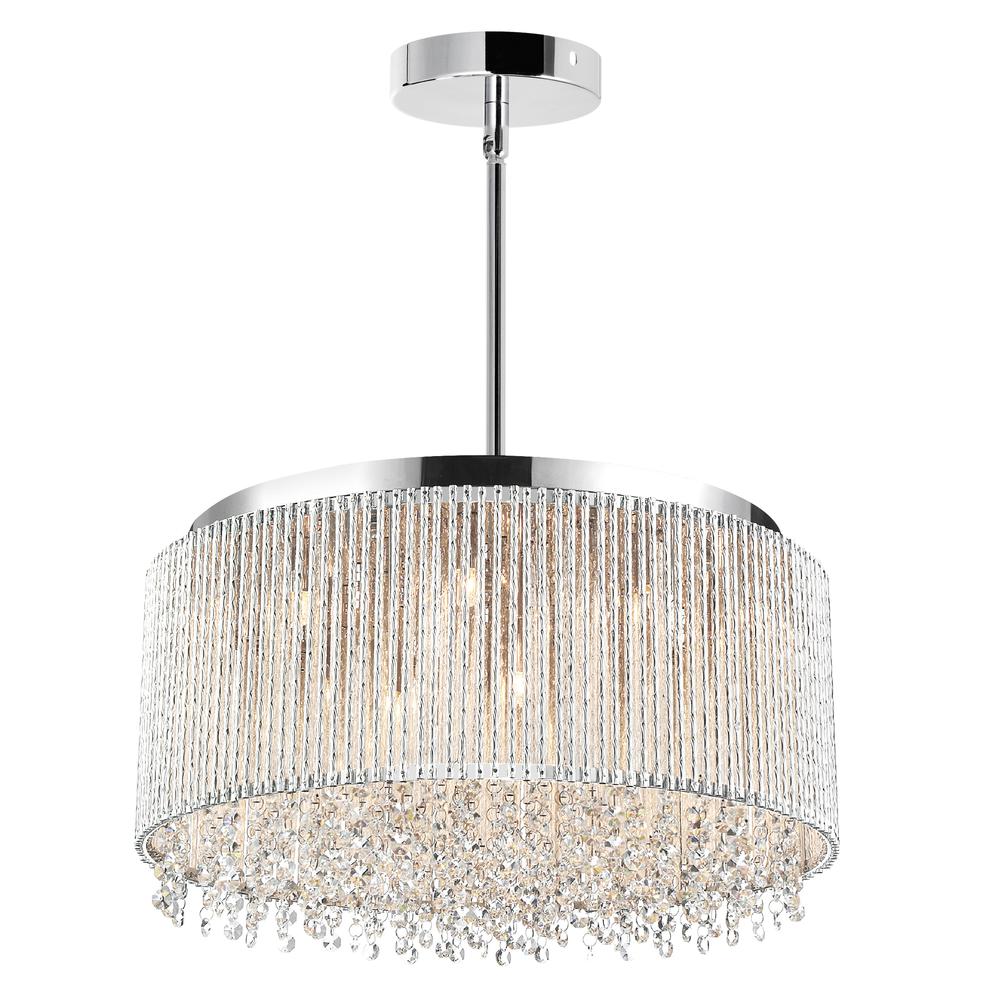Claire 14 Light Drum Shade Chandelier With Chrome Finish. Picture 1