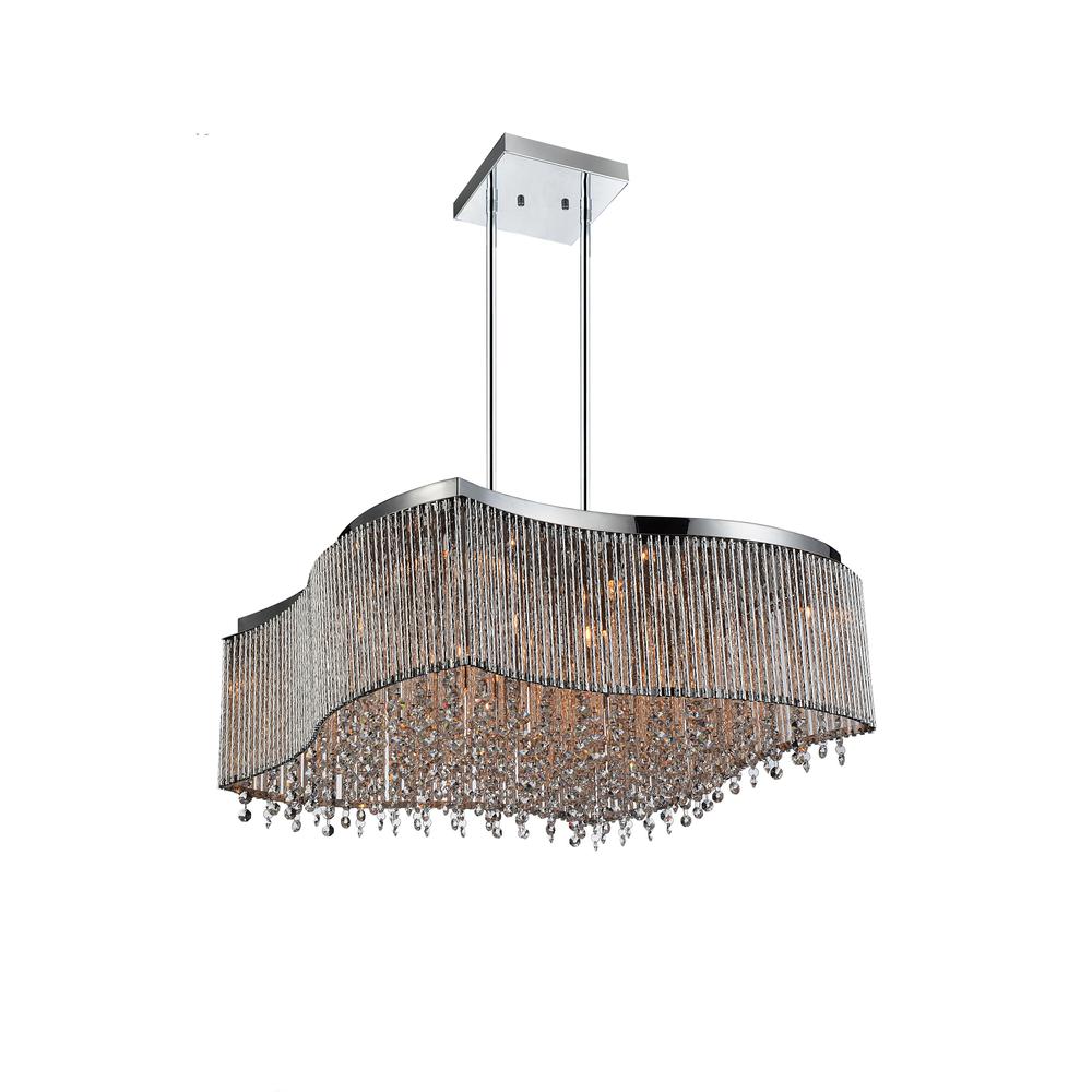 Claire 14 Light Drum Shade Chandelier With Chrome Finish. Picture 10