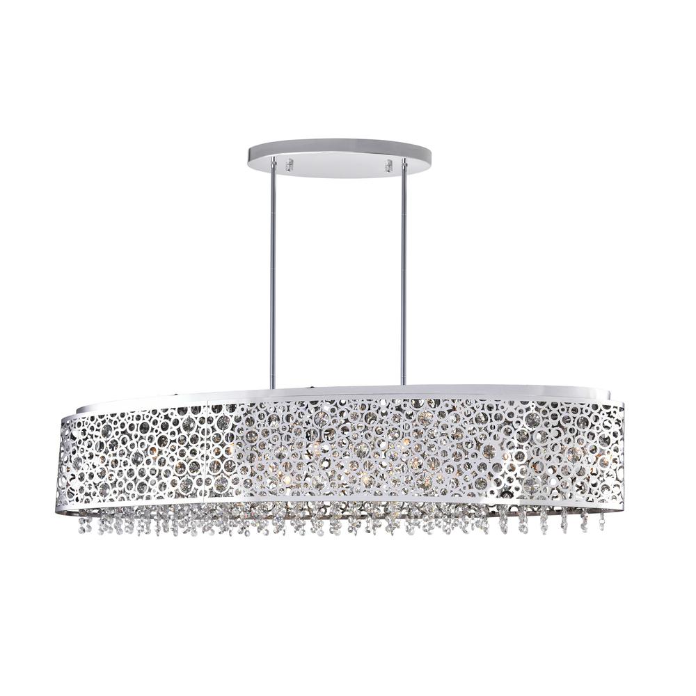 Bubbles 16 Light Drum Shade Chandelier With Chrome Finish. Picture 1