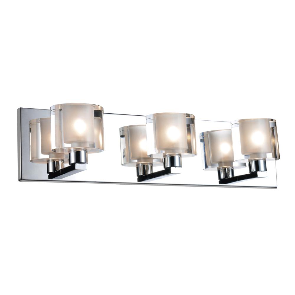 Tina 3 Light Wall Sconce With Chrome Finish. Picture 1