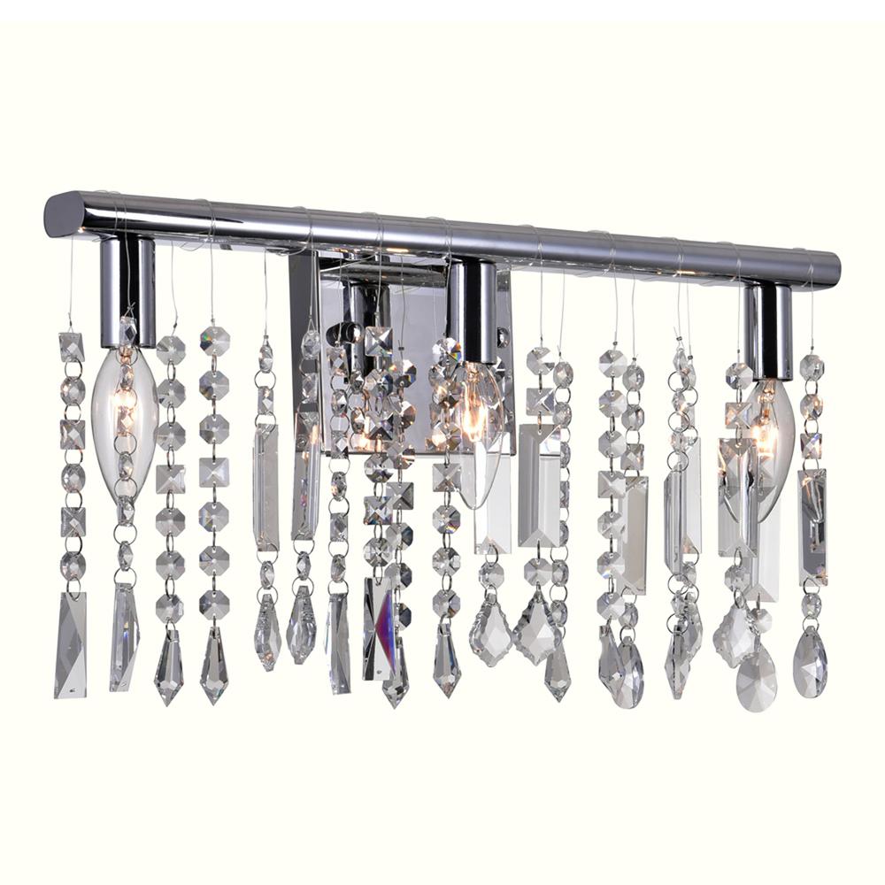Janine 3 Light Vanity Light With Chrome Finish. Picture 1