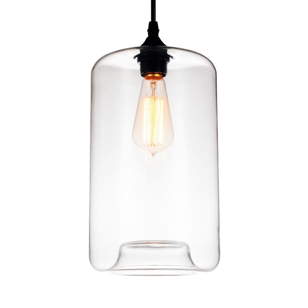 Glass 1 Light Down Mini Pendant With Clear Finish. Picture 2