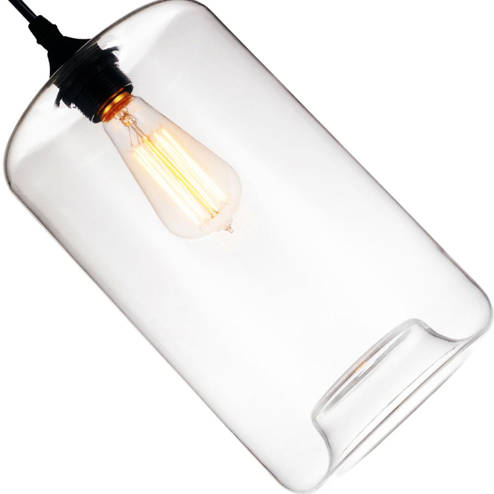 Glass 1 Light Down Mini Pendant With Clear Finish. Picture 3