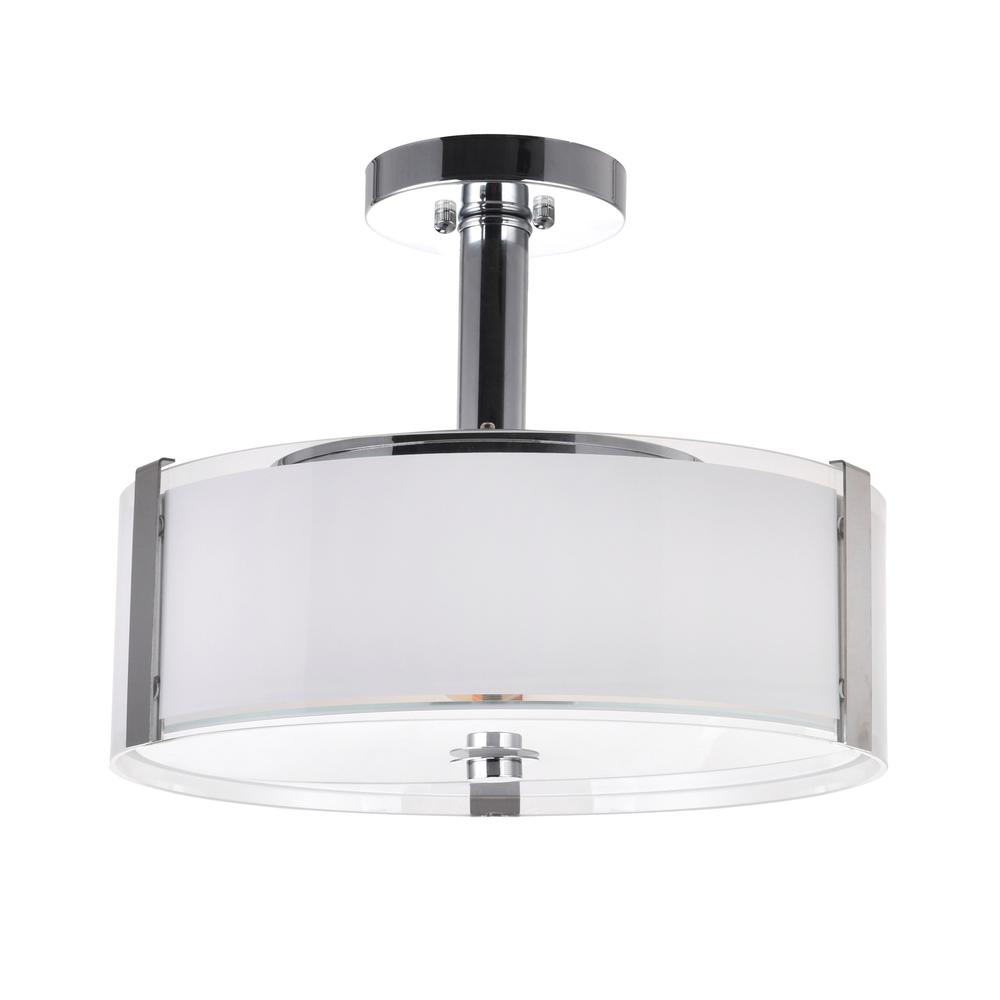 Lucie 4 Light Drum Shade Chandelier With Chrome Finish. Picture 2