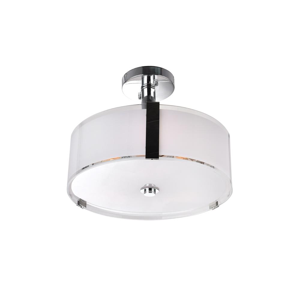 Lucie 4 Light Drum Shade Chandelier With Chrome Finish. Picture 3