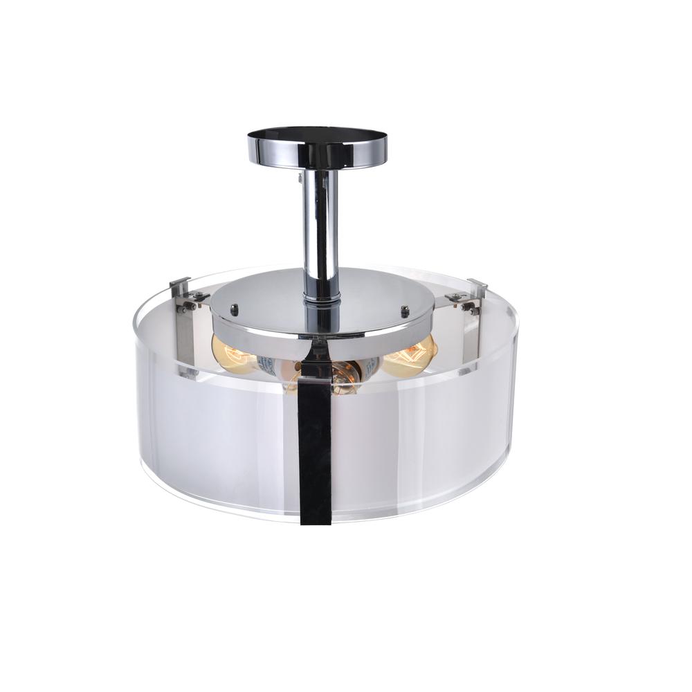 Lucie 4 Light Drum Shade Chandelier With Chrome Finish. Picture 4