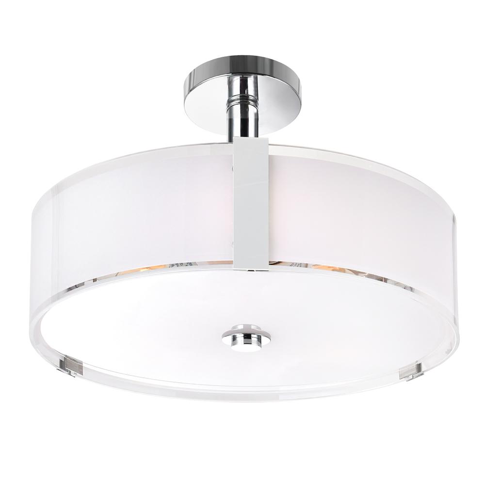 Lucie 5 Light Drum Shade Chandelier With Chrome Finish. Picture 2
