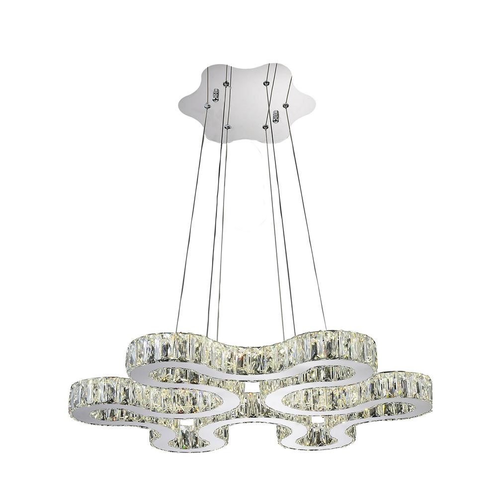Odessa LED Chandelier With Chrome Finish. Picture 1