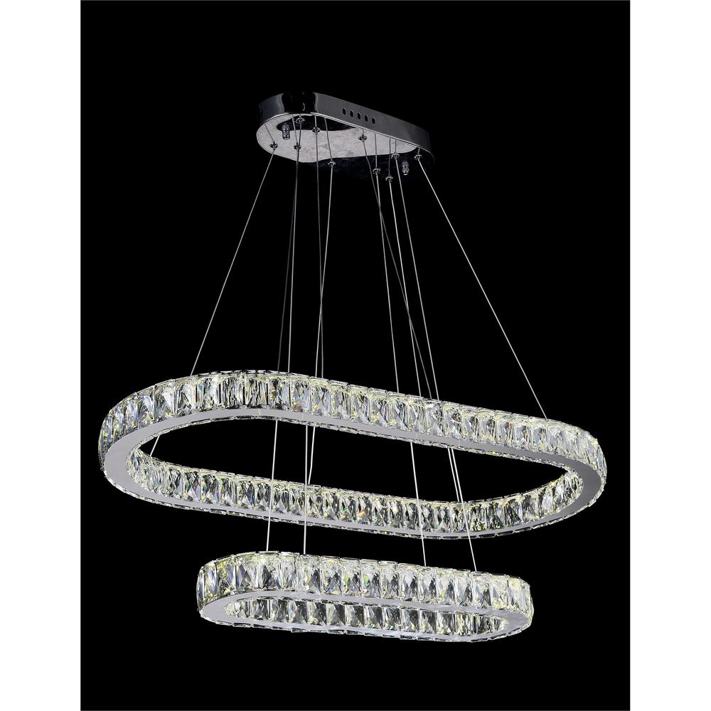 Milan LED Chandelier With Chrome Finish. Picture 1