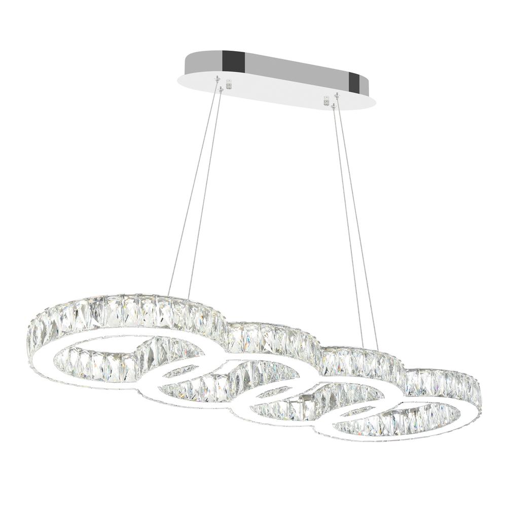 Milan LED Chandelier With Chrome Finish. Picture 1