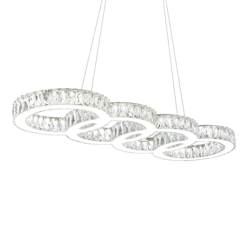 Milan LED Chandelier With Chrome Finish. Picture 2