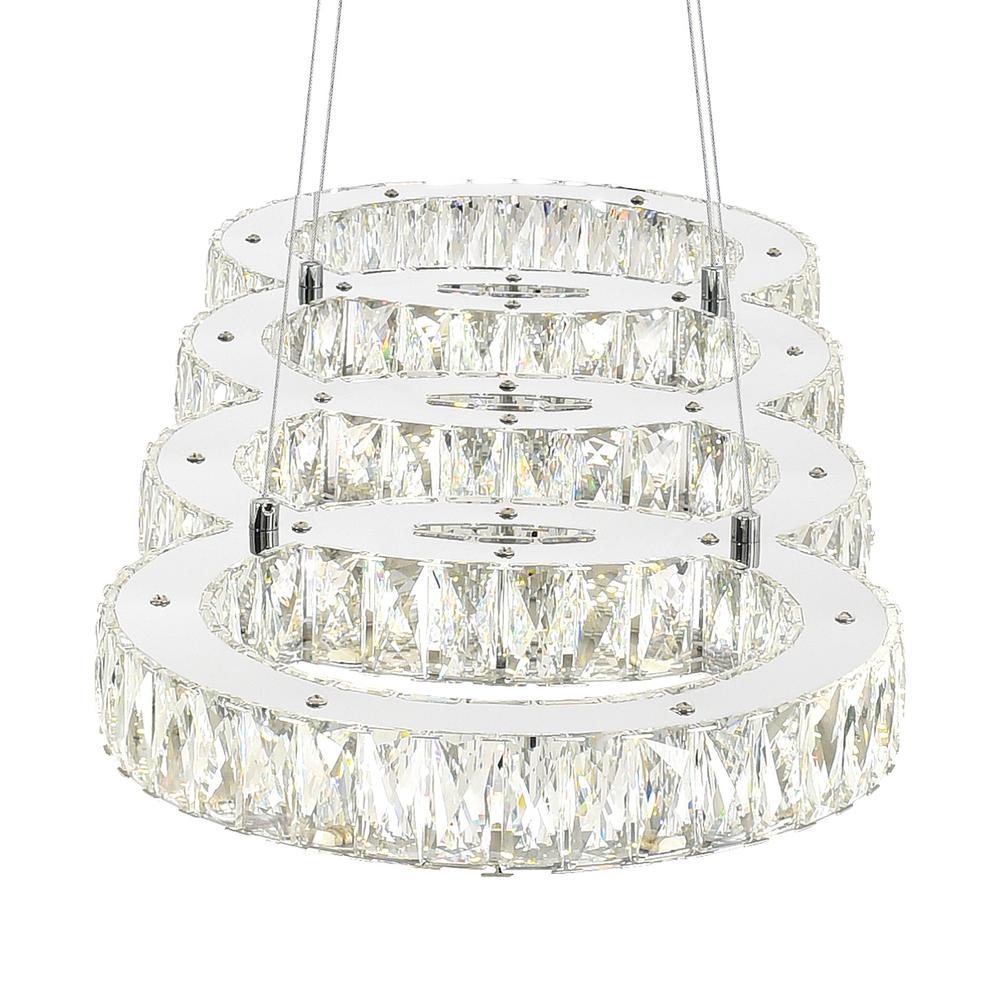 Milan LED Chandelier With Chrome Finish. Picture 4