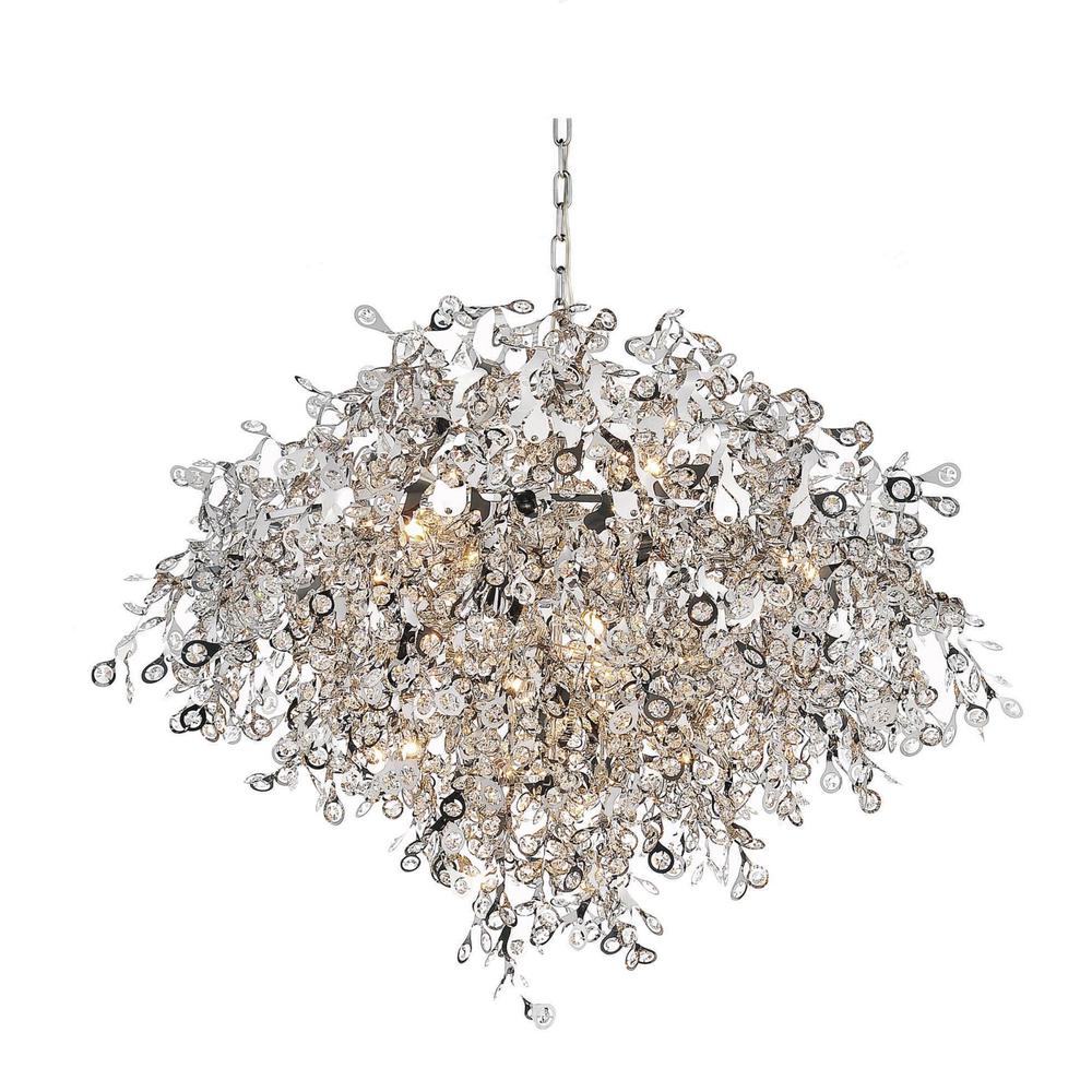 Flurry 17 Light Down Chandelier With Chrome Finish. Picture 1