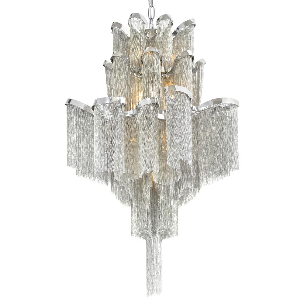 Daisy 16 Light Down Chandelier With Chrome Finish. Picture 2