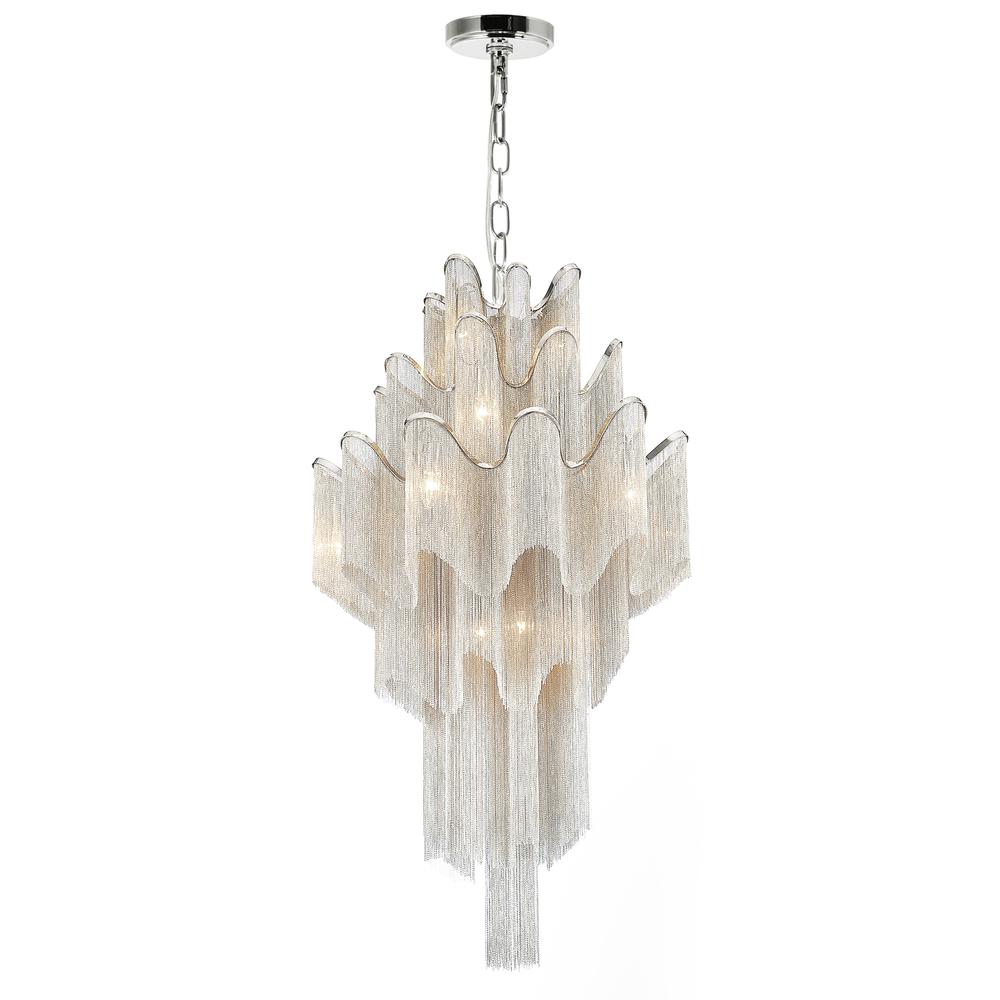 Daisy 17 Light Down Chandelier With Chrome Finish. Picture 1