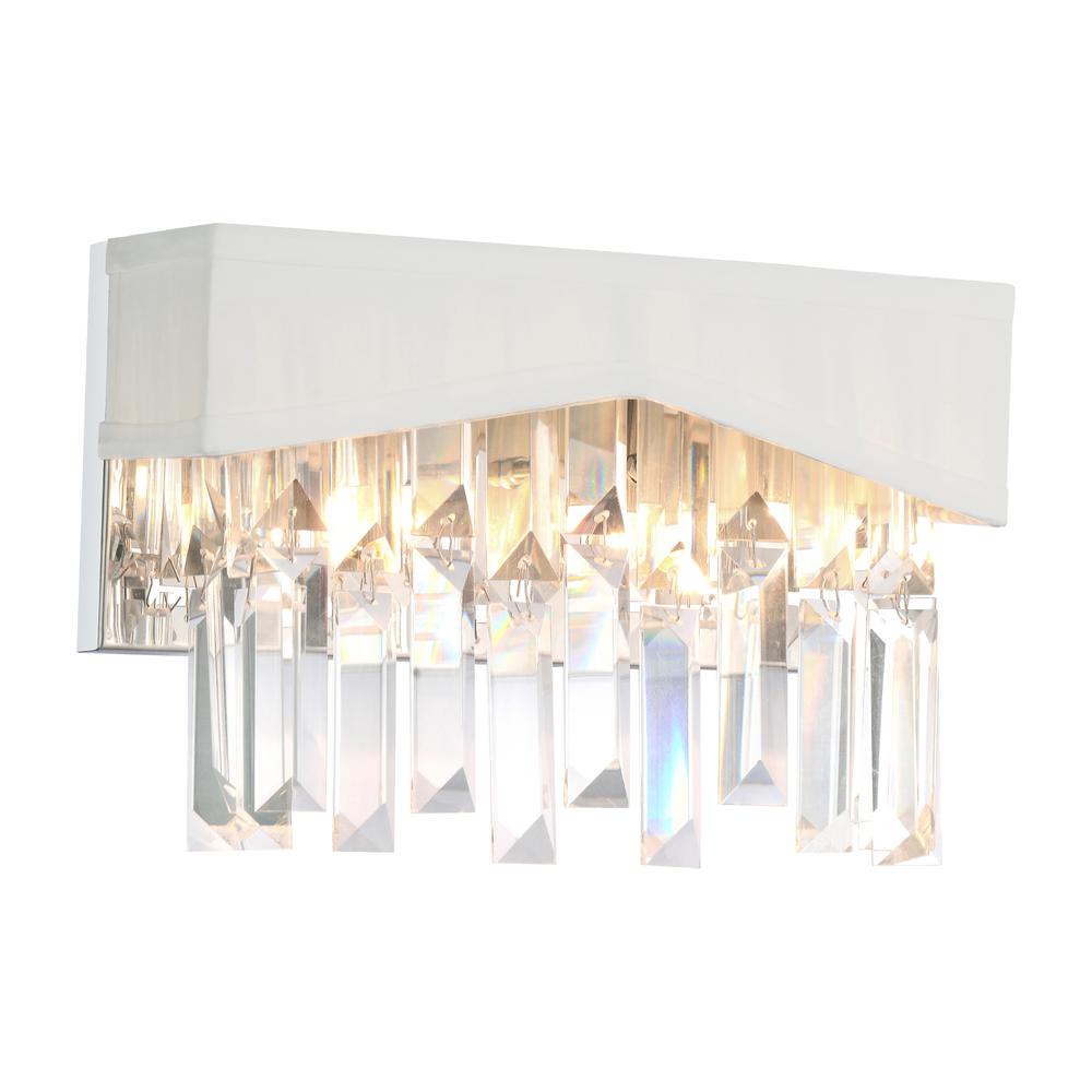 Havely 2 Light Wall Sconce With Chrome Finish. Picture 1