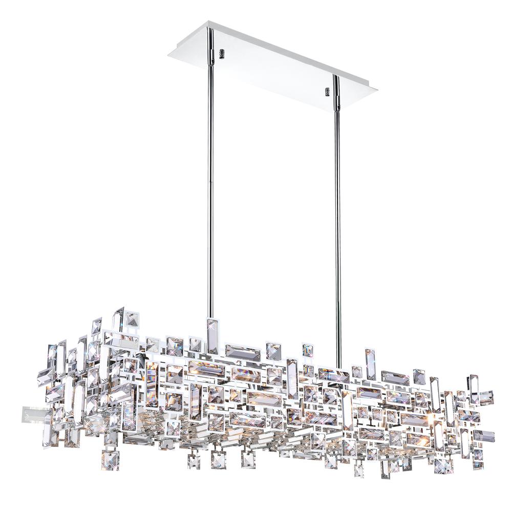Arley 12 Light Island Chandelier With Chrome Finish. Picture 1