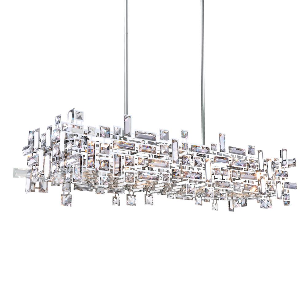 Arley 12 Light Island Chandelier With Chrome Finish. Picture 3