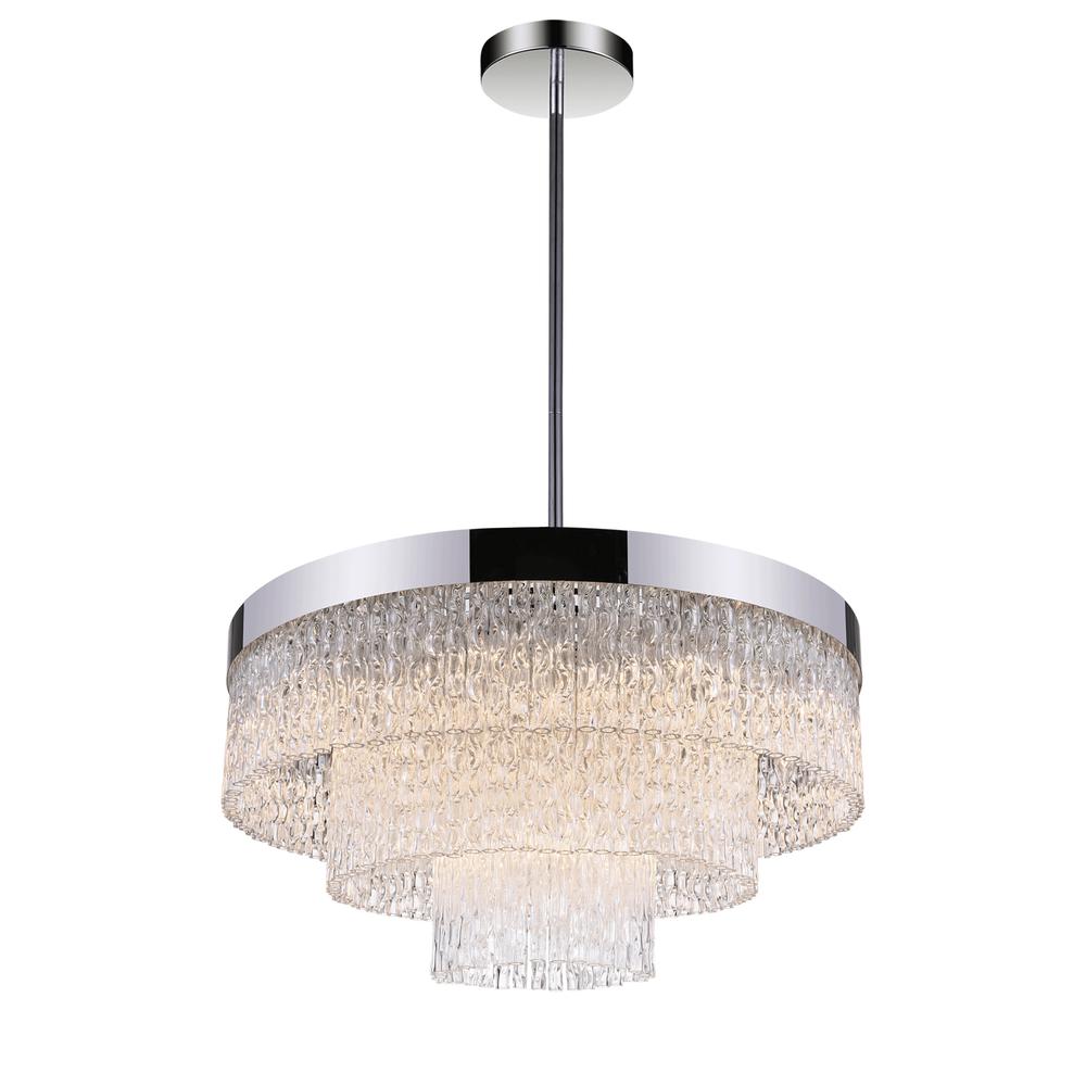 Carlotta 12 Light Down Chandelier With Chrome Finish. Picture 1