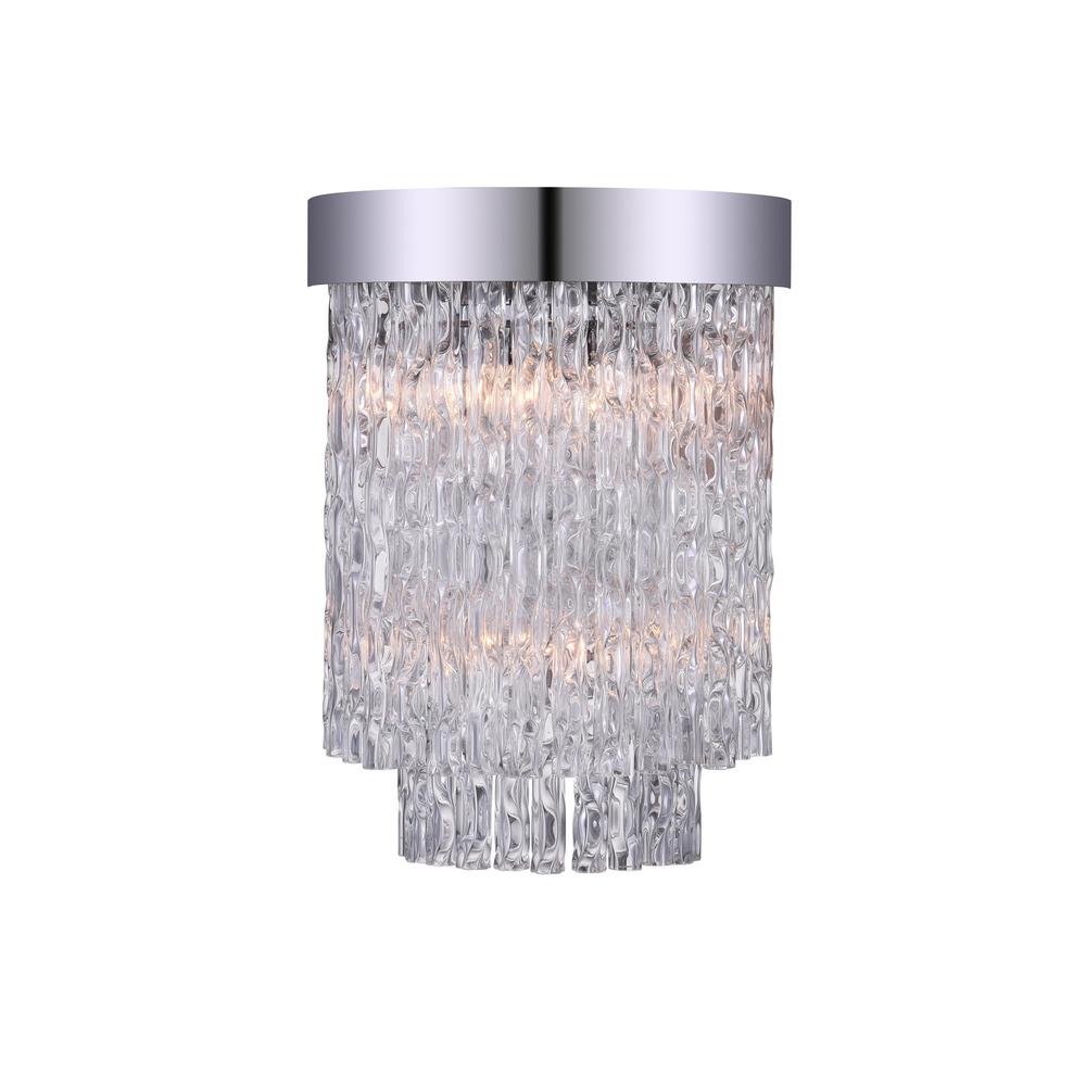 Carlotta 2 Light Wall Sconce With Chrome Finish. Picture 1