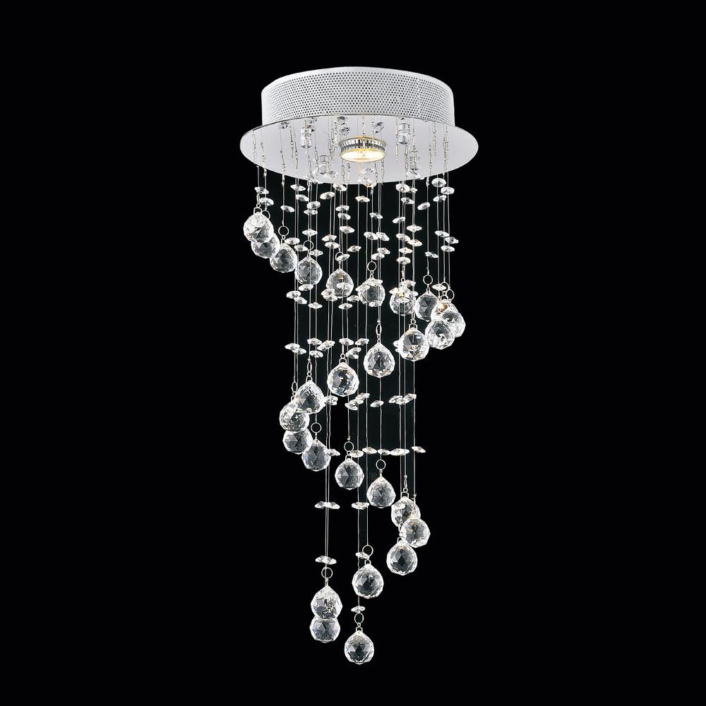 Spiral 1 Light Flush Mount With Chrome Finish. Picture 2