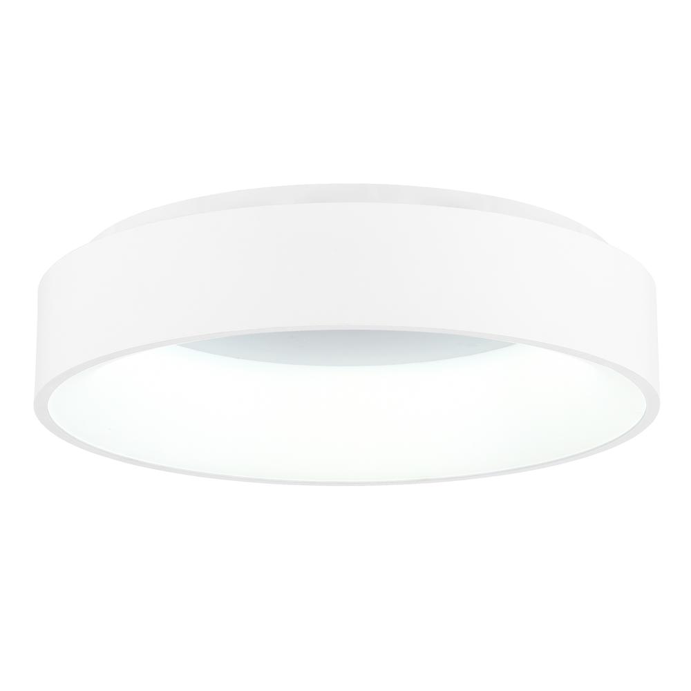 Arenal LED Drum Shade Flush Mount With White Finish. Picture 1