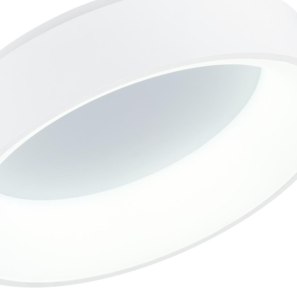 Arenal LED Drum Shade Flush Mount With White Finish. Picture 4