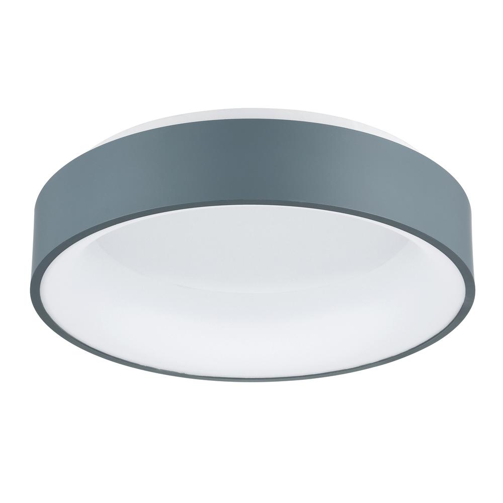 Arenal LED Drum Shade Flush Mount With Gray & White Finish. Picture 5