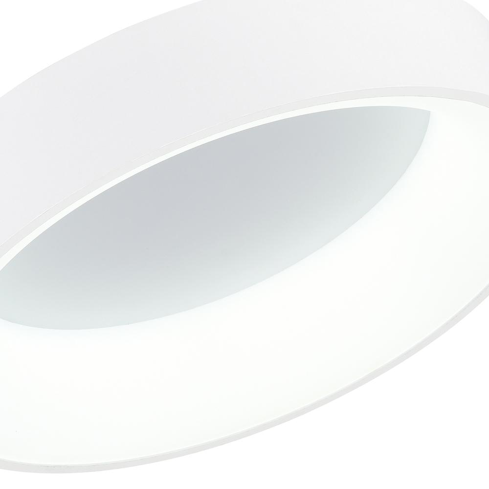 Arenal LED Drum Shade Pendant With White Finish. Picture 4