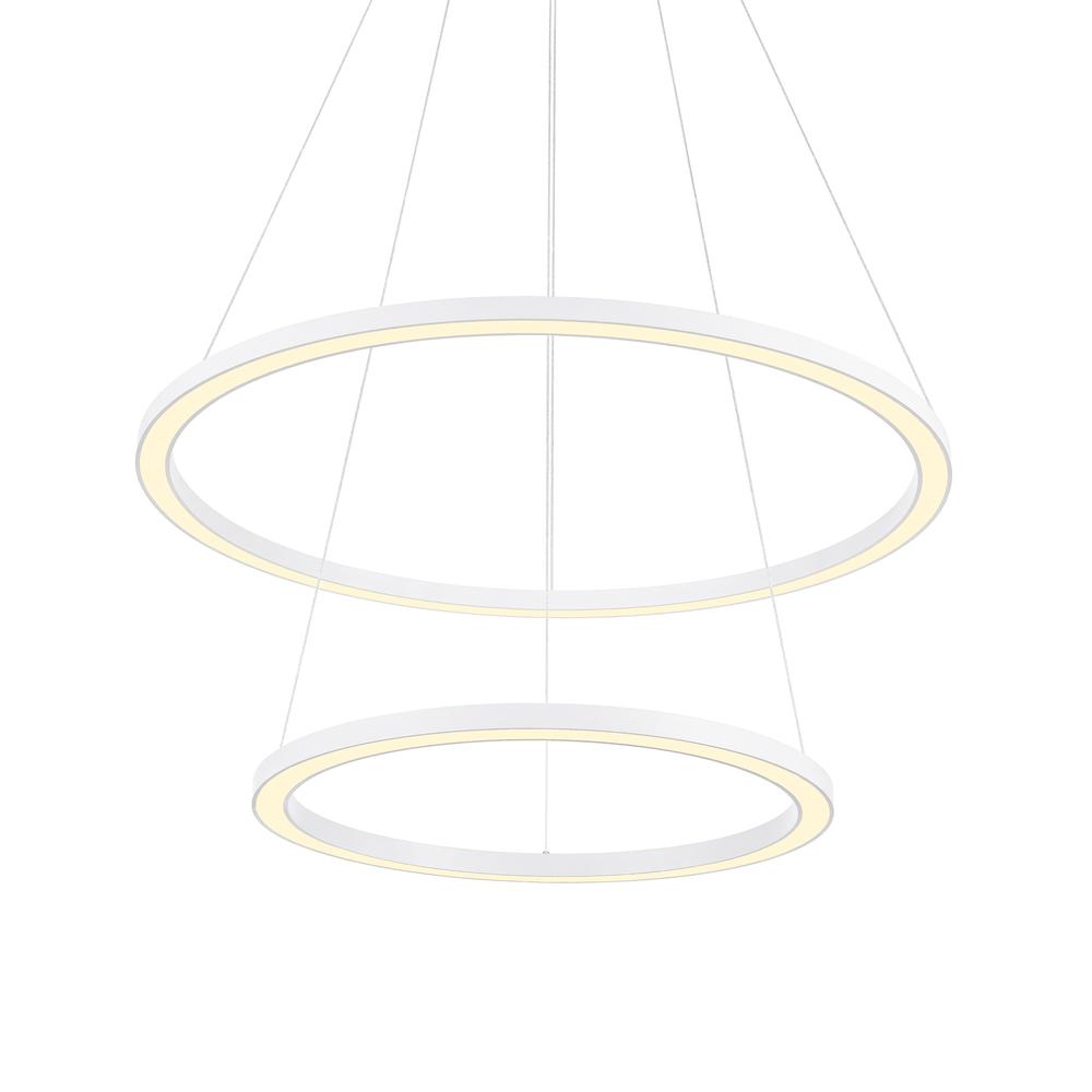 Chalice LED Chandelier With White Finish. Picture 2