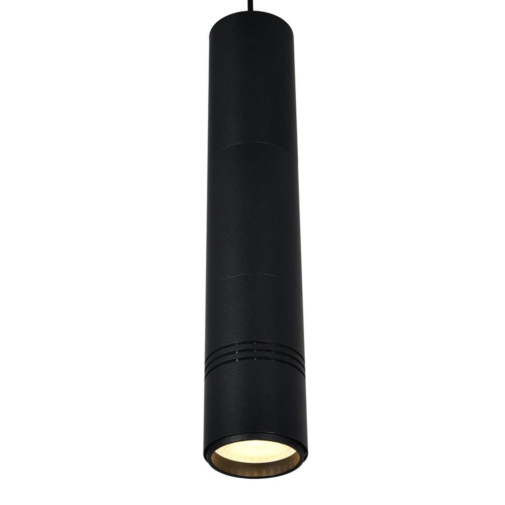 Stowe LED Down Mini Pendant With Black Finish. Picture 1