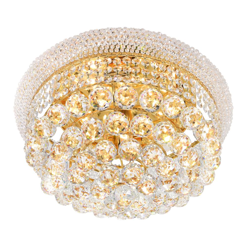 Empire 5 Light Flush Mount With Gold Finish. Picture 3