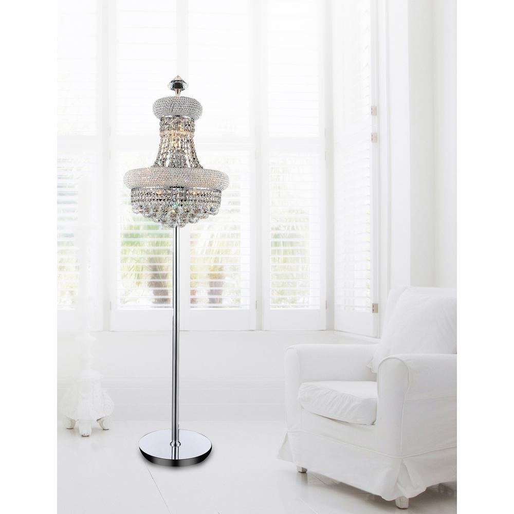 Empire 8 Light Floor Lamp With Chrome Finish. Picture 6