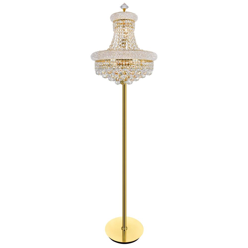 Empire 8 Light Floor Lamp With Gold Finish. Picture 1