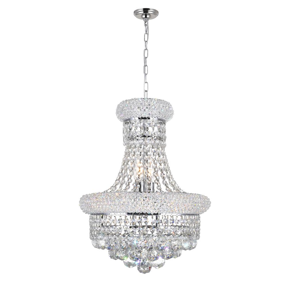 Empire 6 Light Chandelier With Chrome Finish. Picture 1