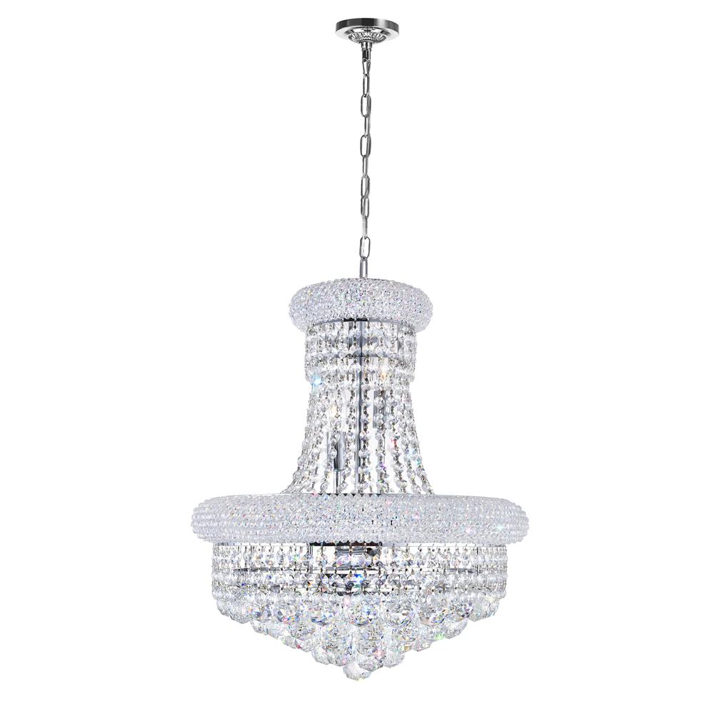 Empire 8 Light Down Chandelier With Chrome Finish. Picture 1