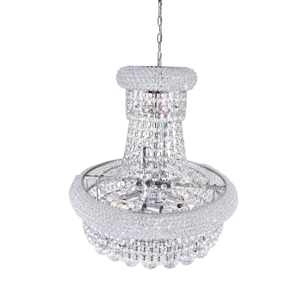 Empire 8 Light Down Chandelier With Chrome Finish. Picture 4
