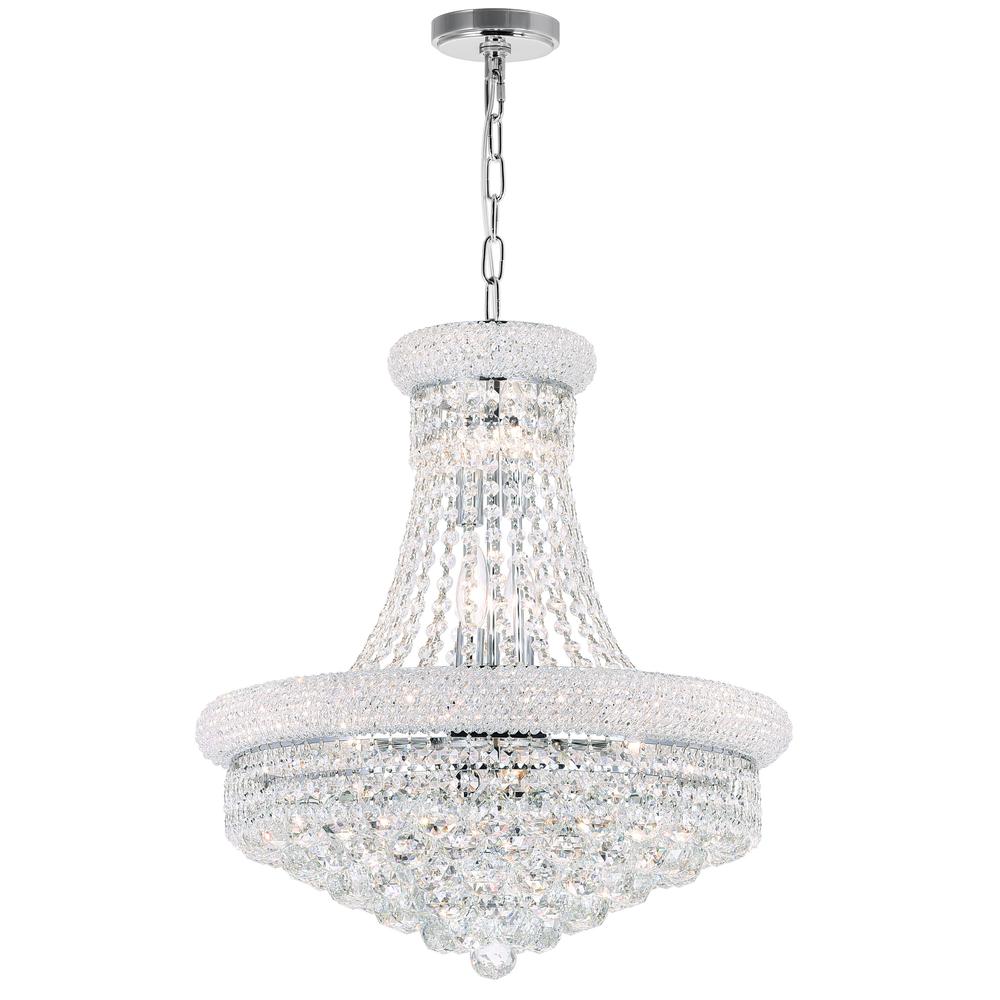 Empire 14 Light Down Chandelier With Chrome Finish. Picture 1