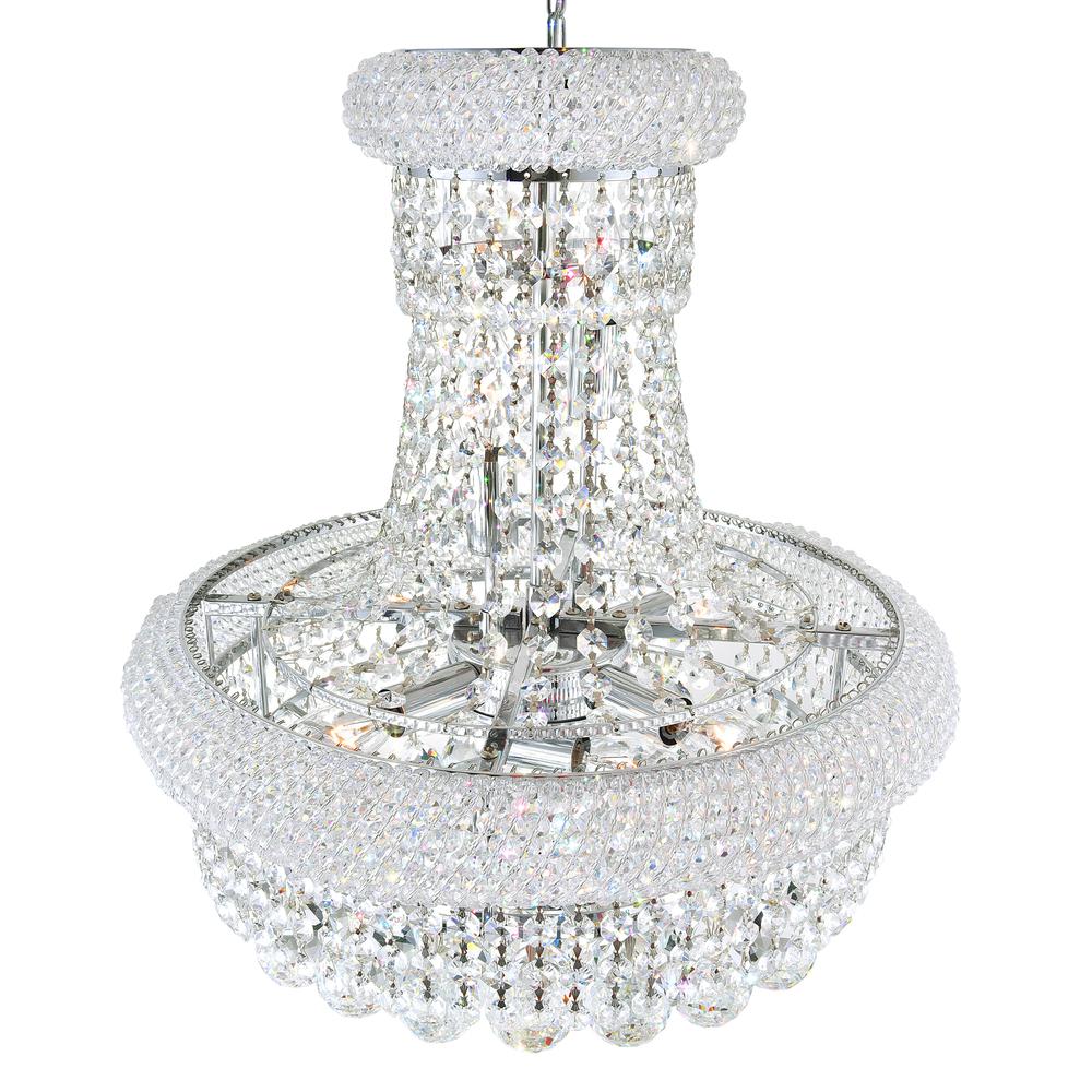 Empire 14 Light Down Chandelier With Chrome Finish. Picture 4