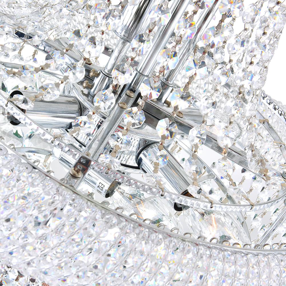 Empire 14 Light Down Chandelier With Chrome Finish. Picture 5