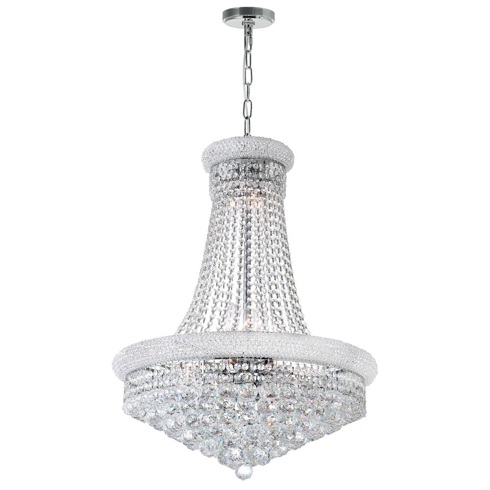 Empire 17 Light Down Chandelier With Chrome Finish. Picture 1