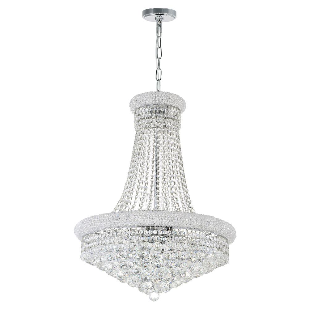Empire 17 Light Down Chandelier With Chrome Finish. Picture 6