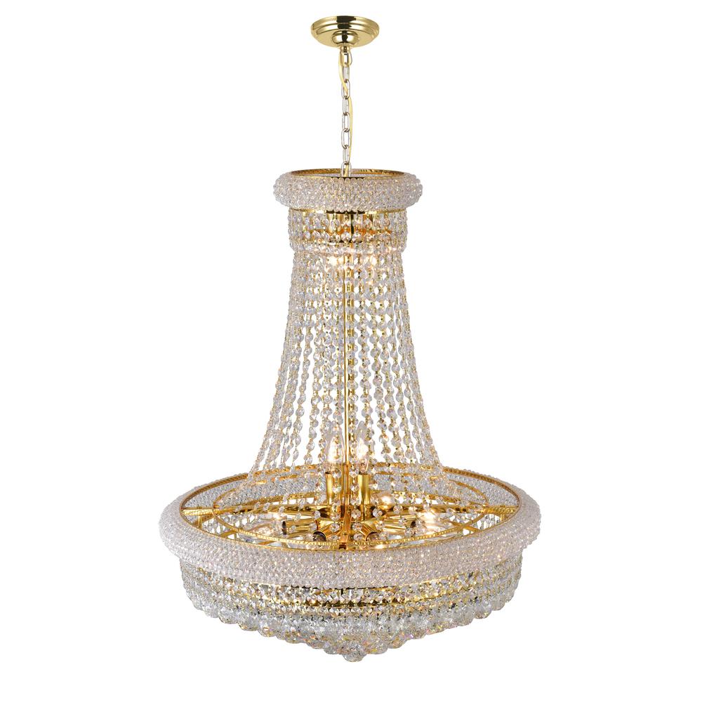 Empire 17 Light Down Chandelier With Gold Finish. Picture 2