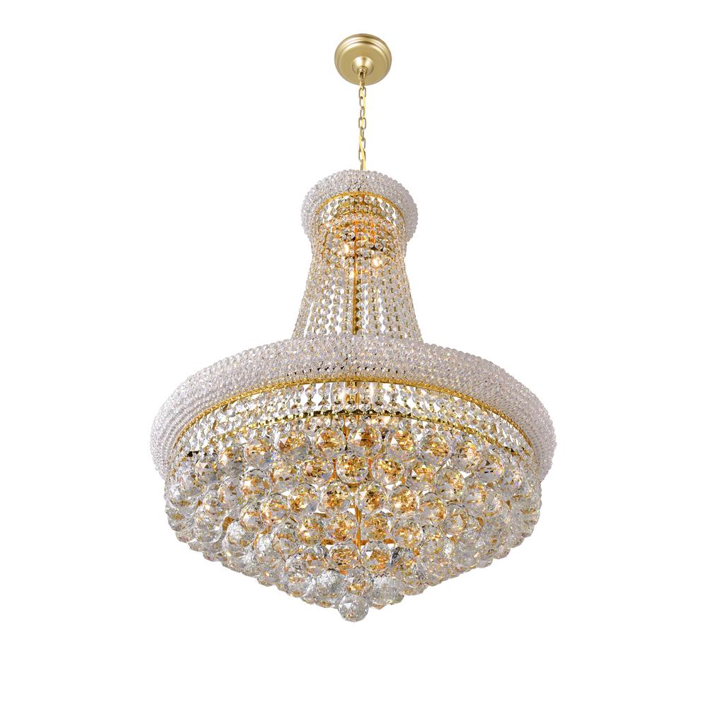 Empire 17 Light Down Chandelier With Gold Finish. Picture 3