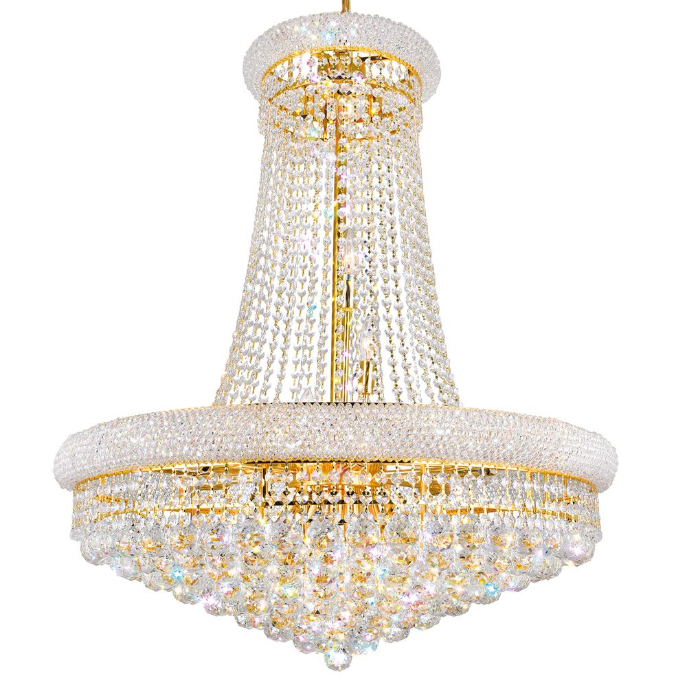 Empire 18 Light Down Chandelier With Gold Finish. Picture 3