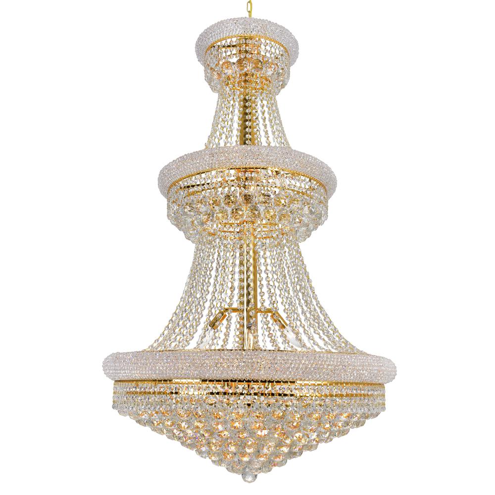 Empire 32 Light Down Chandelier With Gold Finish. Picture 1