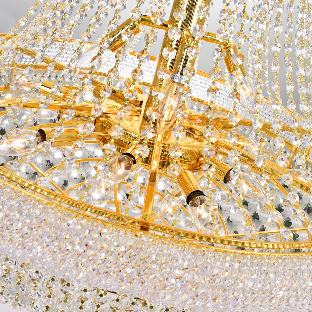 Empire 32 Light Down Chandelier With Gold Finish. Picture 4