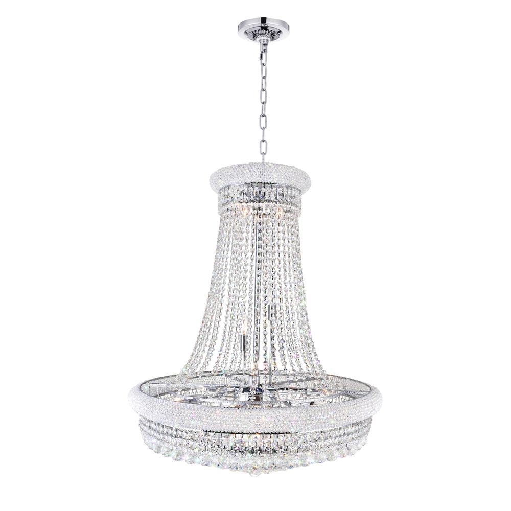 Empire 19 Light Down Chandelier With Chrome Finish. Picture 2