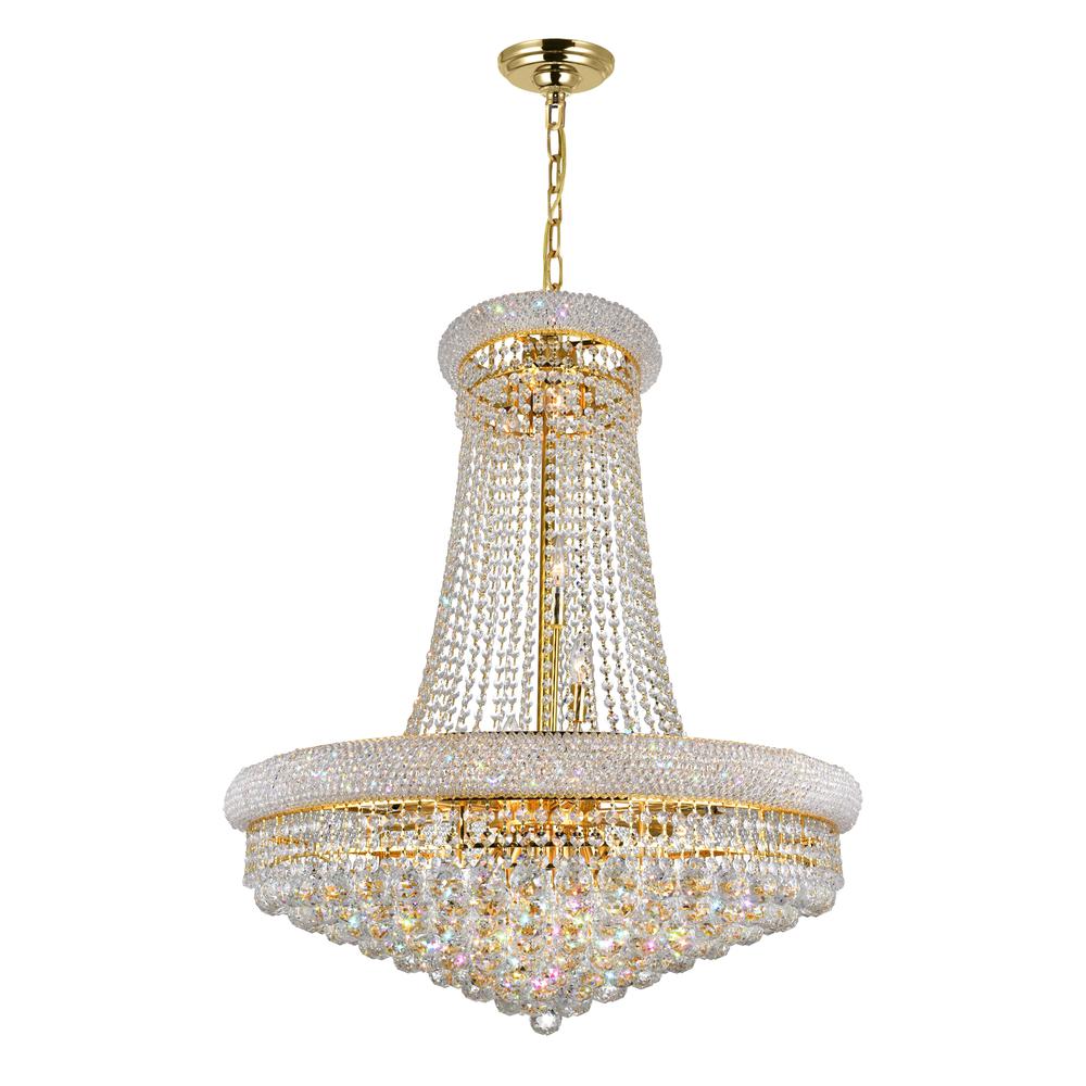 Empire 19 Light Down Chandelier With Gold Finish. Picture 1
